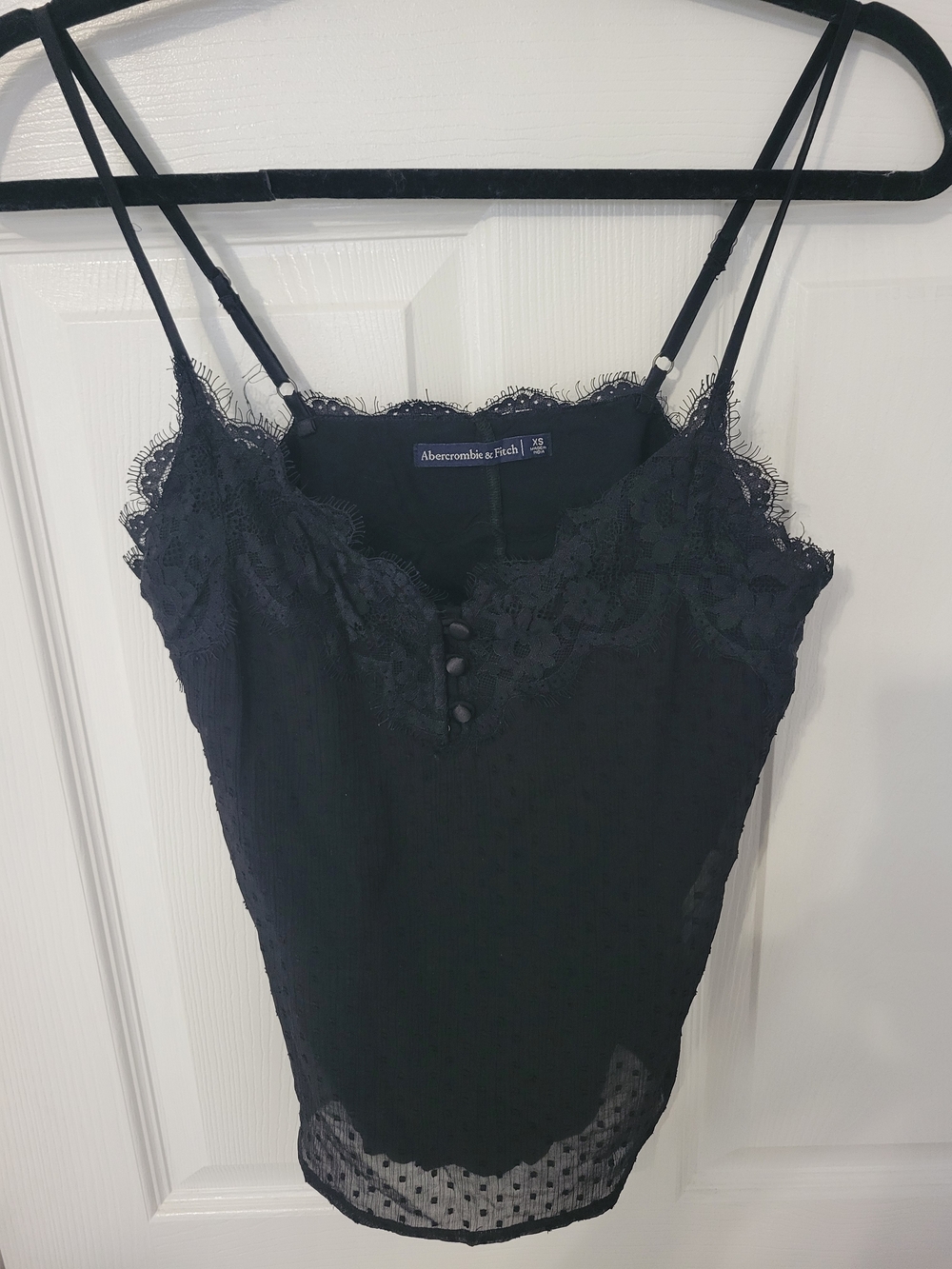 Abercrombie & Fitch Black Lace Trim Cami Top